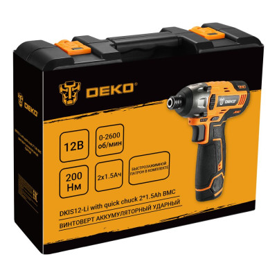 Винтоверт аккумуляторный DEKO DKIS12-Li SET Винтоверт аккумуляторный DEKO DKIS12-Li SET