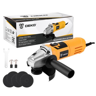 Углошлифмашина DEKO DKAG650W SET Углошлифмашина DEKO DKAG650W SET