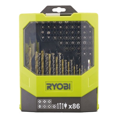 Набор сверл и бит RYOBI RAK86MiXC (86 шт.) Набор сверл и бит RYOBI RAK86MiXC (86 шт.)