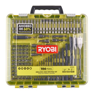 Набор бит и сверл RYOBI RAKDD106 (106 шт.) Набор бит и сверл RYOBI RAKDD106 (106 шт.)