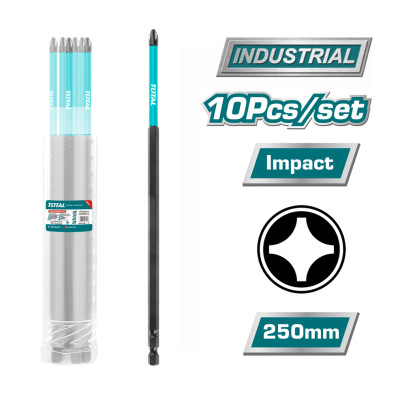 Бита ударная PH2 250 мм TOTAL TACIM16PH2103 (10 шт) Бита ударная PH2 250 мм TOTAL TACIM16PH2103 (10 шт)