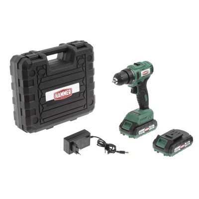 Аккум. дрель бесщ. Hammer ACD18BL 18В 2x2Ач LiION 10мм 0-400/0-1500об/мин 50Нм в кейсе Аккум. дрель бесщ. Hammer ACD18BL 18В 2x2Ач LiION 10мм 0-400/0-1500об/мин 50Нм в кейсе