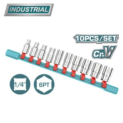 Набор головок 1/4 " TOTAL THT1411023 (10шт) Набор головок 1/4 " TOTAL THT1411023 (10шт)