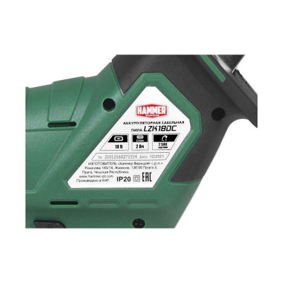 Аккум. сабельная пила Hammer LZK18DC 18В 2x2Ач LiION 0-2500ход/мин, в кейсе Аккум. сабельная пила Hammer LZK18DC 18В 2x2Ач LiION 0-2500ход/мин, в кейсе