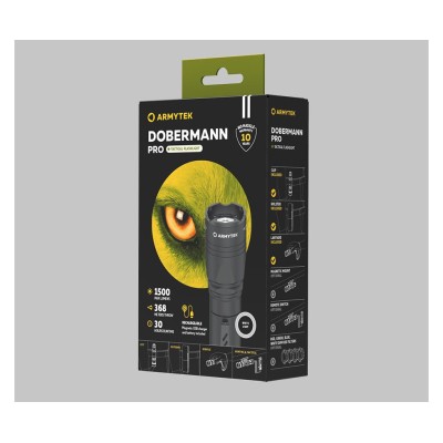 Фонарь Armytek Dobermann Pro Magnet USB Теплый Фонарь Armytek Dobermann Pro Magnet USB Теплый
