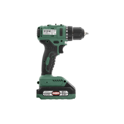 Аккум. дрель бесщ. Hammer ACD18BL 18В 2x2Ач LiION 10мм 0-400/0-1500об/мин 50Нм в кейсе Аккум. дрель бесщ. Hammer ACD18BL 18В 2x2Ач LiION 10мм 0-400/0-1500об/мин 50Нм в кейсе