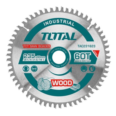 Диск пильный 235x30 мм 60 зубьев TOTAL TAC231623 Диск пильный 235x30 мм 60 зубьев TOTAL TAC231623