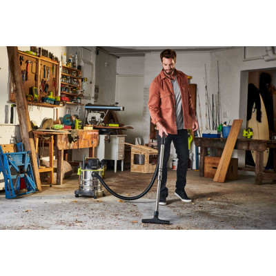 ONE + / Пылесос строительный RYOBI R18WDV (без батареи) ONE + / Пылесос строительный RYOBI R18WDV (без батареи)