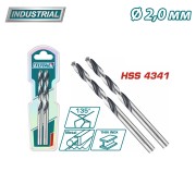 Сверло по металлу HSS 2 мм TOTAL TAC1200024 (2 шт)