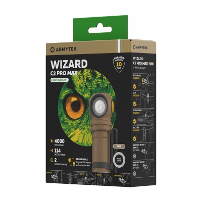 Фонарь Armytek Wizard C2 Pro Max Sand Белый Фонарь Armytek Wizard C2 Pro Max Sand Белый
