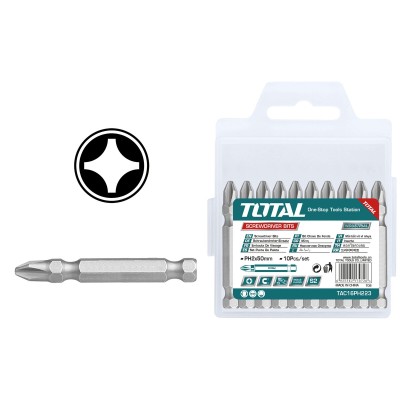 Бита PH2 50 мм TOTAL TAC16PH223 (10 шт) Бита PH2 50 мм TOTAL TAC16PH223 (10 шт)