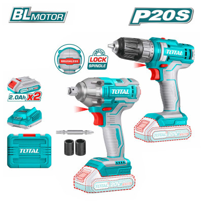 Набор аккумуляторных инструментов TOTAL TOSLI230702 Набор аккумуляторных инструментов TOTAL TOSLI230702