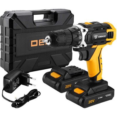 Дрель-шуруповерт аккумуляторная DEKO DKCD20FU-Li SET 3 063-4172 Дрель-шуруповерт аккумуляторная DEKO DKCD20FU-Li SET 3 063-4172