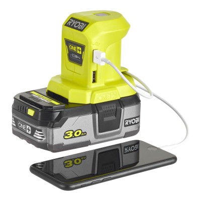 ONE + / Адаптер с аккумулятора 18В на USB RYOBI R18USB-0 (без батареи) ONE + / Адаптер с аккумулятора 18В на USB RYOBI R18USB-0 (без батареи)