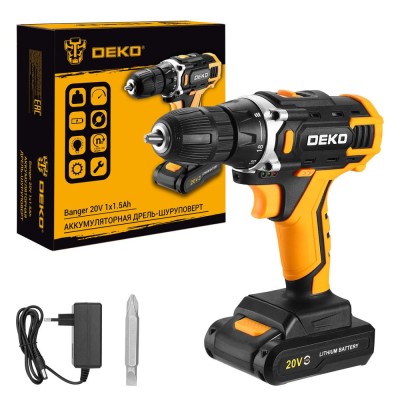 Дрель-шуруповерт аккумуляторная DEKO Banger 20V 080-1004 Дрель-шуруповерт аккумуляторная DEKO Banger 20V 080-1004