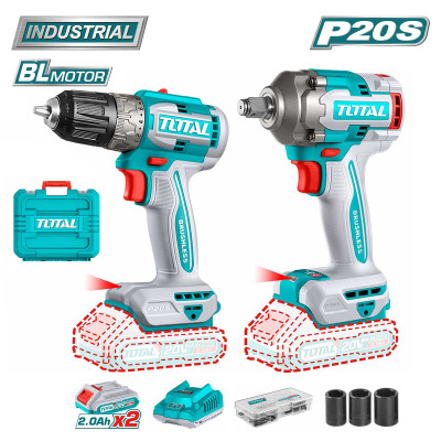 Набор аккумуляторного инструмента TOTAL TCKLI20271 Набор аккумуляторного инструмента TOTAL TCKLI20271