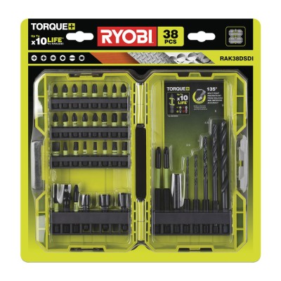 Набор ударных бит и сверл RYOBI RAK38DSDI (38шт.) Набор ударных бит и сверл RYOBI RAK38DSDI (38шт.)