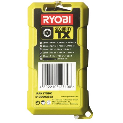 Набор бит RYOBI RAK17SDC (17 шт.) Набор бит RYOBI RAK17SDC (17 шт.)