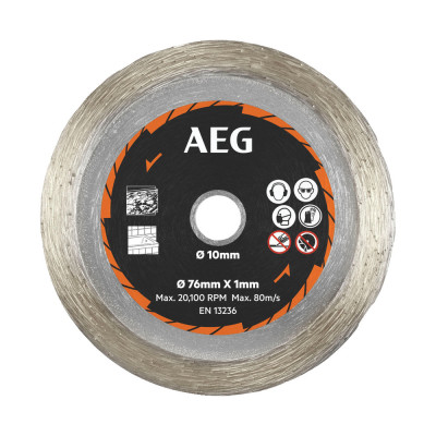 Круг алмазный D 76x10х1 мм AAKMMTC01 AEG 4932478589 Круг алмазный D 76x10х1 мм AAKMMTC01 AEG 4932478589