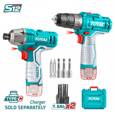 Набор аккумуляторного инструмента TOTAL TOSLI240586 Набор аккумуляторного инструмента TOTAL TOSLI240586