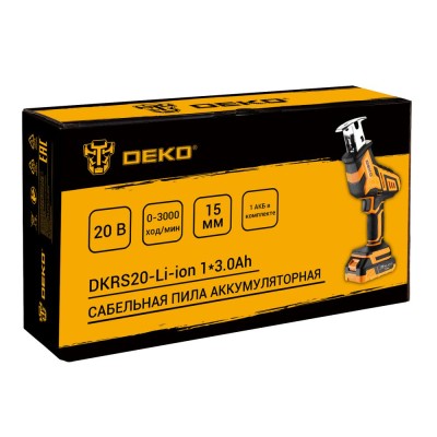 Сабельная пила аккумуляторная DEKO DKRS20 085-1069 Сабельная пила аккумуляторная DEKO DKRS20 085-1069