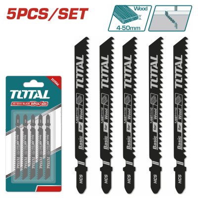 Пилка для лобзика по дереву TOTAL TJSBT111C (5 шт) Пилка для лобзика по дереву TOTAL TJSBT111C (5 шт)
