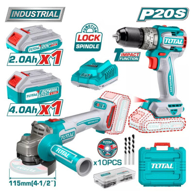 Набор аккумуляторного инструмента TOTAL TCKLI20273 Набор аккумуляторного инструмента TOTAL TCKLI20273