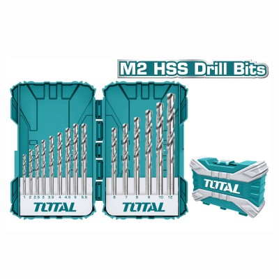Набор сверл по металлу TOTAL TACSDL51502 (15 шт) Набор сверл по металлу TOTAL TACSDL51502 (15 шт)