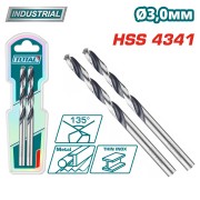 Сверло по металлу HSS 3 мм TOTAL TAC1200034 (2 шт)