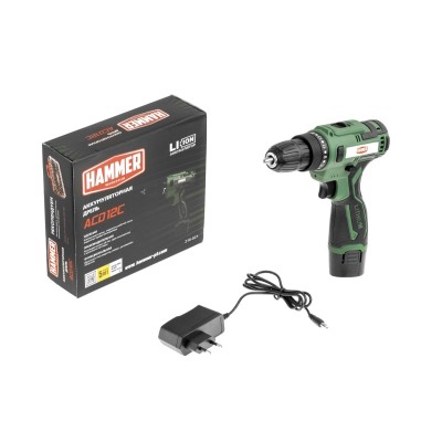 Аккум. дрель промо Hammer ACD12C 12В 1x1.5Ач LiION 10мм 0-350/0-1350об/мин 26 Нм Аккум. дрель промо Hammer ACD12C 12В 1x1.5Ач LiION 10мм 0-350/0-1350об/мин 26 Нм