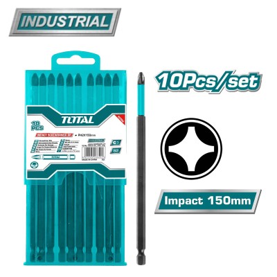 Бита ударная PH2 150 мм TOTAL TACIM16PH263 (10 шт) Бита ударная PH2 150 мм TOTAL TACIM16PH263 (10 шт)