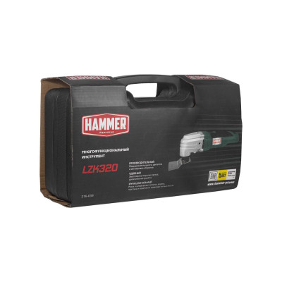 МФИ Hammer LZK320 320Вт 12000-22000об/мин 3,5°в кейсе + набор МФИ Hammer LZK320 320Вт 12000-22000об/мин 3,5°в кейсе + набор