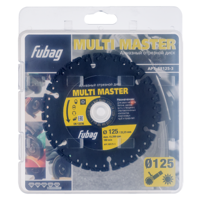Алмазный диск Multi Master 125х2,2х22,23 FUBAG 88125-3 Алмазный диск Multi Master 125х2,2х22,23 FUBAG 88125-3