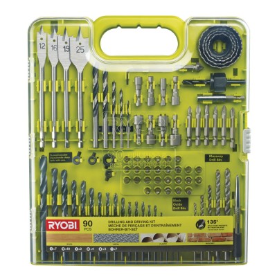 Набор бит и сверл RYOBI RAKDD90 (90 шт.) Набор бит и сверл RYOBI RAKDD90 (90 шт.)