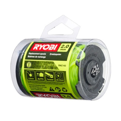 Шпуля с леской 2,0 мм RYOBI RAC143 (3 шт.) Шпуля с леской 2,0 мм RYOBI RAC143 (3 шт.)