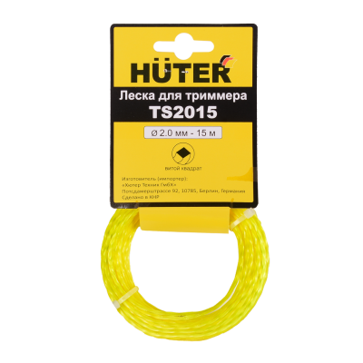 Леска (2.0 мм; 15 м; витой квадрат) Huter TS2015 Леска (2.0 мм; 15 м; витой квадрат) Huter TS2015