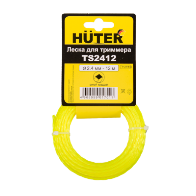 Леска (2.4 мм; 12 м; витой квадрат) Huter TS2412 Леска (2.4 мм; 12 м; витой квадрат) Huter TS2412