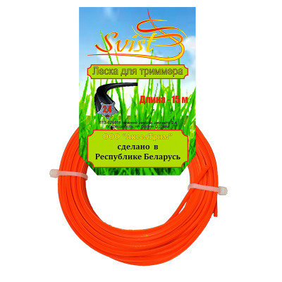 Леска для триммера сечение звезда D 2,4 мм катушка 15м., ЛТЗ-024015 SVIST Леска для триммера сечение звезда D 2,4 мм катушка 15м., ЛТЗ-024015 SVIST