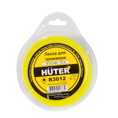Леска (3.0 мм, 12 м, круг) Huter R3012 Леска (3.0 мм, 12 м, круг) Huter R3012